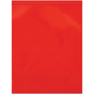 12 x 15" - 2 Mil Red Reclosable Poly Bags