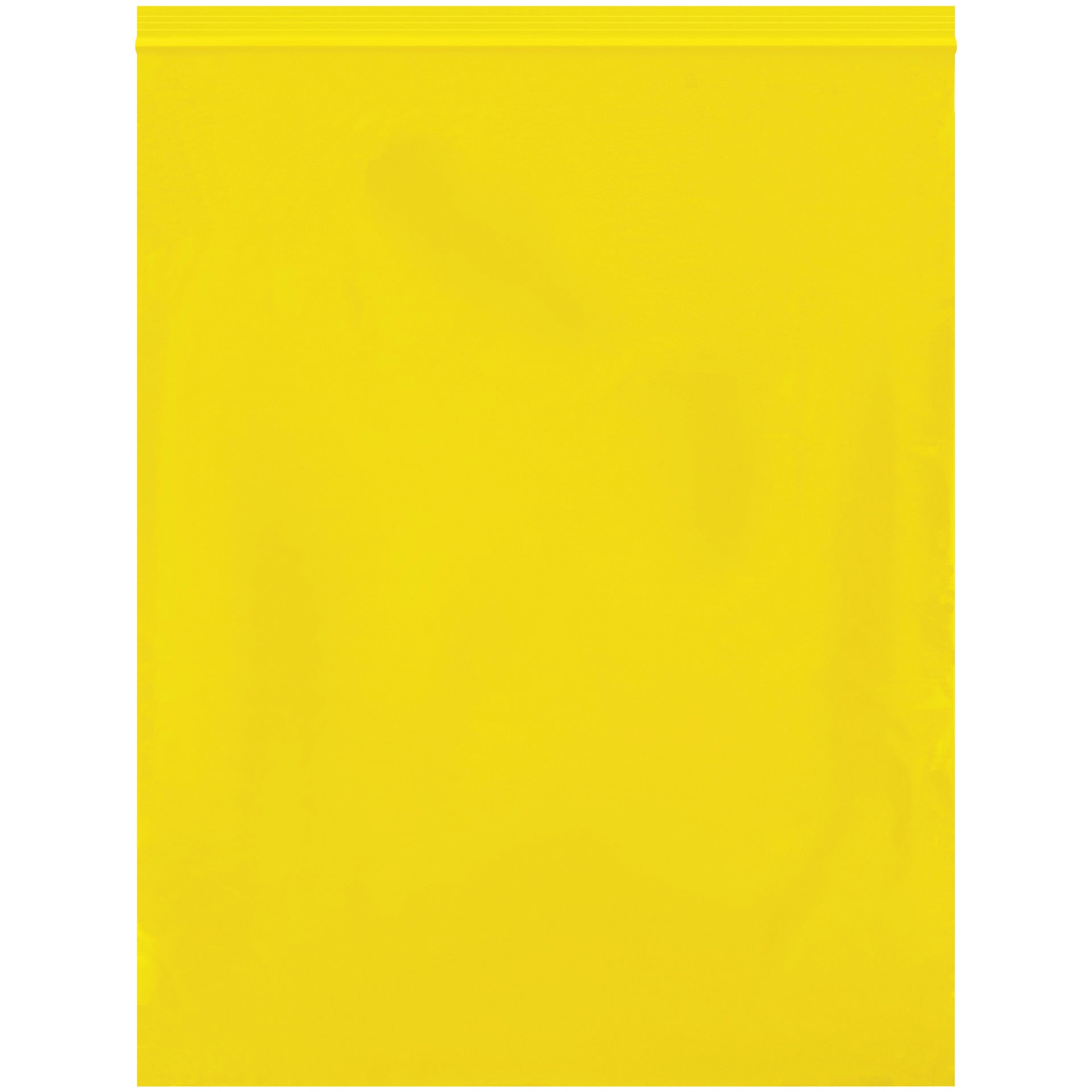 12 x 15" - 2 Mil Yellow Reclosable Poly Bags
