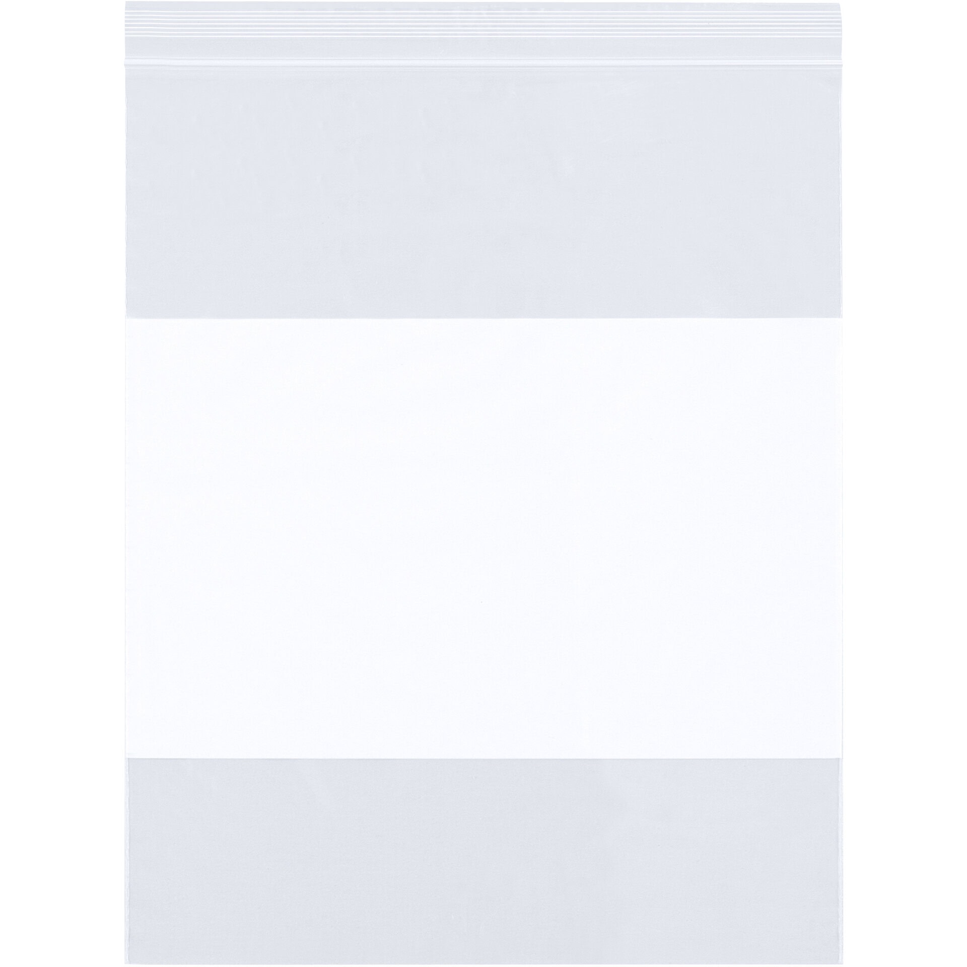 10 x 10" - 4 Mil White Block Reclosable Poly Bags