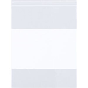 8 x 8" - 6 Mil White Block Reclosable Poly Bags