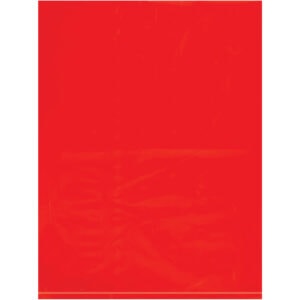 9 x 12" - 2 Mil Red Flat Poly Bags