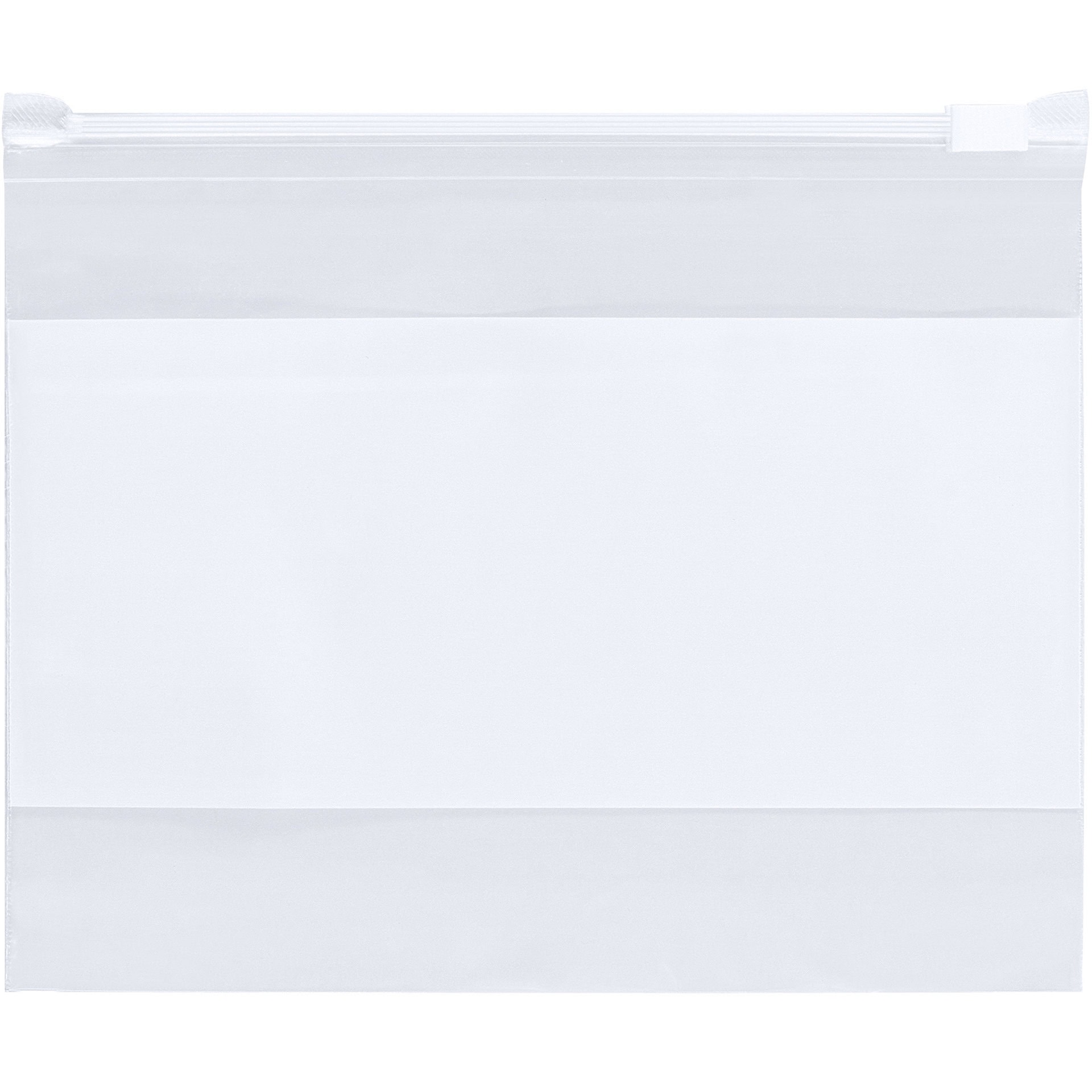 8 x 6" - 3 Mil Slide-Seal Reclosable White Block Poly Bags
