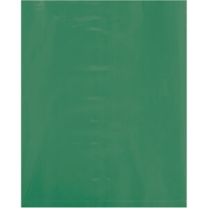 12 x 15" - 2 Mil Green Flat Poly Bags