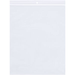12 x 15" - 2 Mil Reclosable Poly Bags w/ Hang Hole